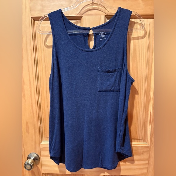 Market & Spruce Merritt one Pocket Knit Tank Top Navy size women’s XL - Picture 1 of 8
